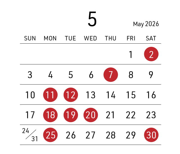 営業日カレンダー